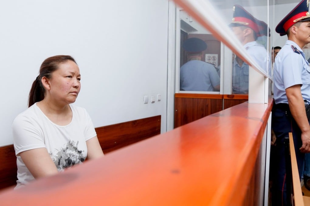 Sayragul Sauytbay at a court hearing in July in Zharkent, Kazakhstan. Photo: AFP