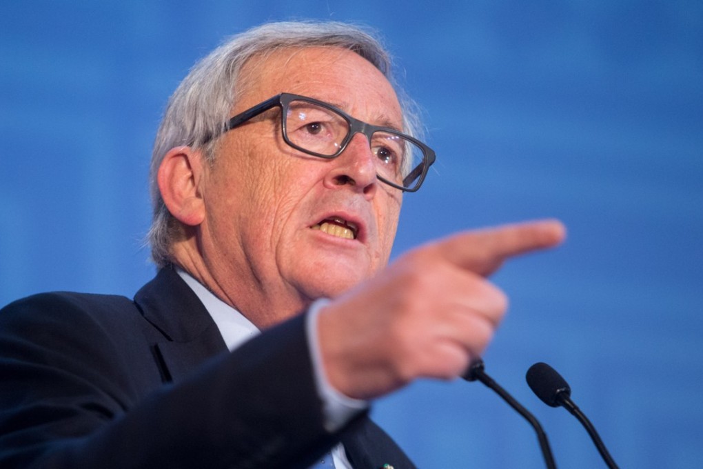 Jean-Claude Juncker, president of the European Commission, speaking at a conference in Florence, Italy, in May 2017. Photo: Bloomberg