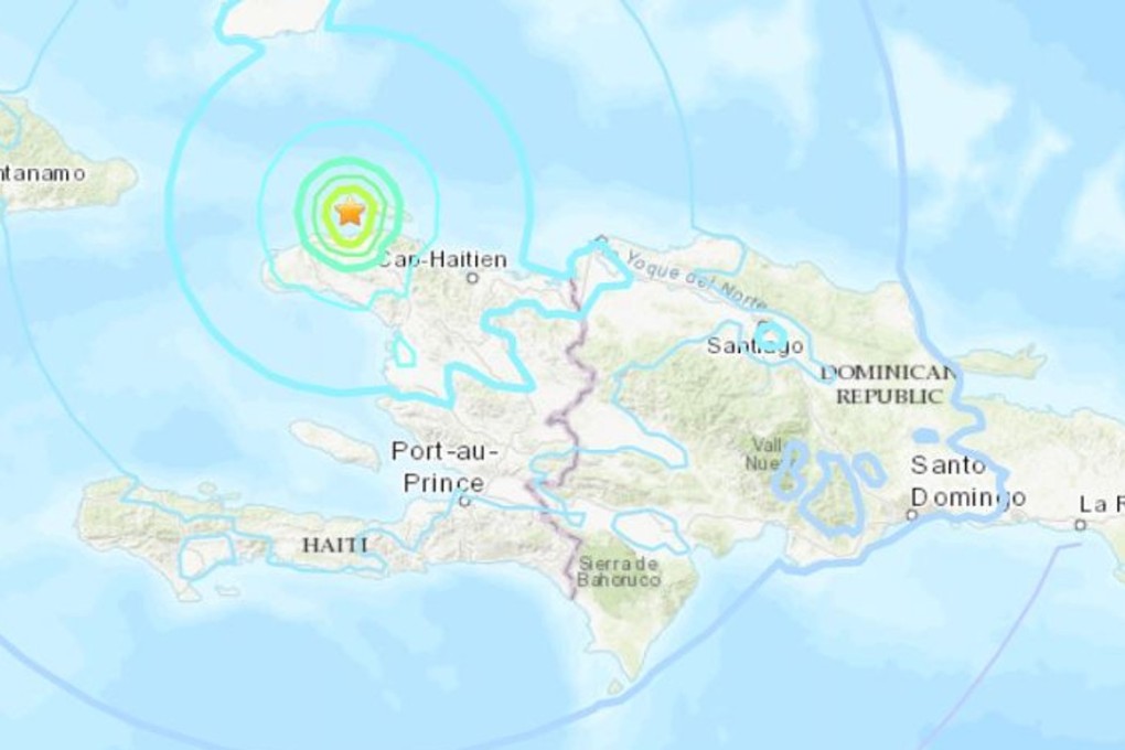 A 5.9-magnitude earthquake struck just off the northwest coast of Haiti late Saturday, killing at least 11 people and causing damage to buildings in the Caribbean nation, authorities said. Photo: USGS