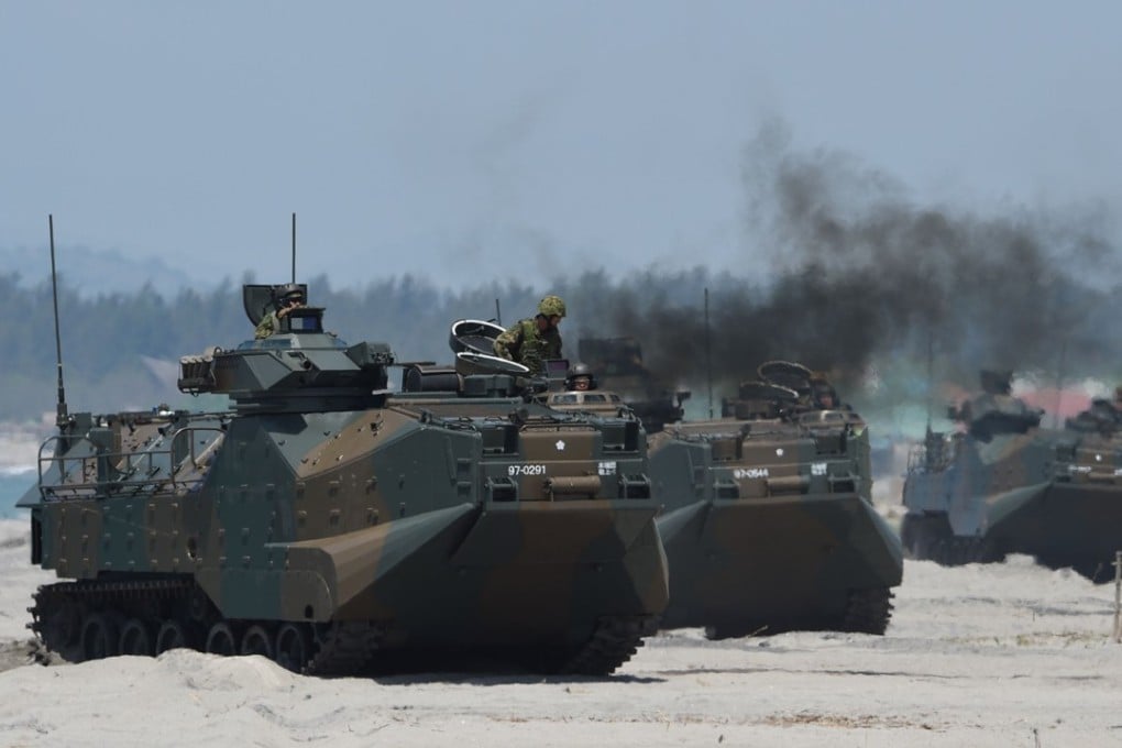 The exercise, code-named Kamandag (Venom), marked the first time Japanese armoured military vehicles were used on foreign soil since the country adopted a pacifist constitution after its 1945 defeat. Photo: AFP
