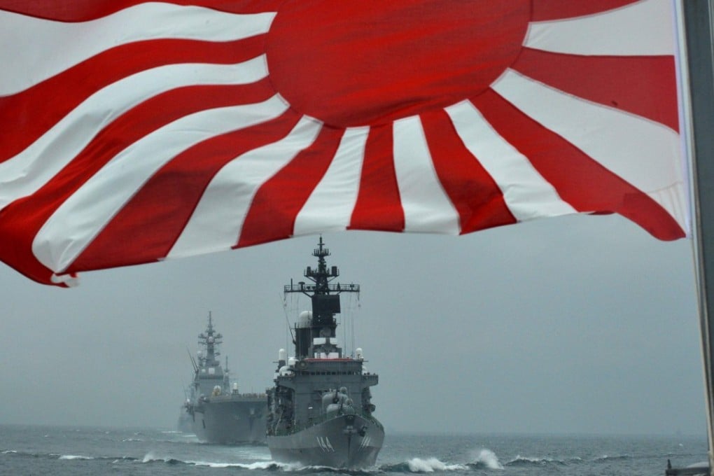 The flag – a red sun with rays emanating from the centre – is identified by many as an unpleasant reminder of imperial Japan’s invasion and brutal occupation of large parts of mainland Asia in the early decades of the 20th century. Photo: AFP