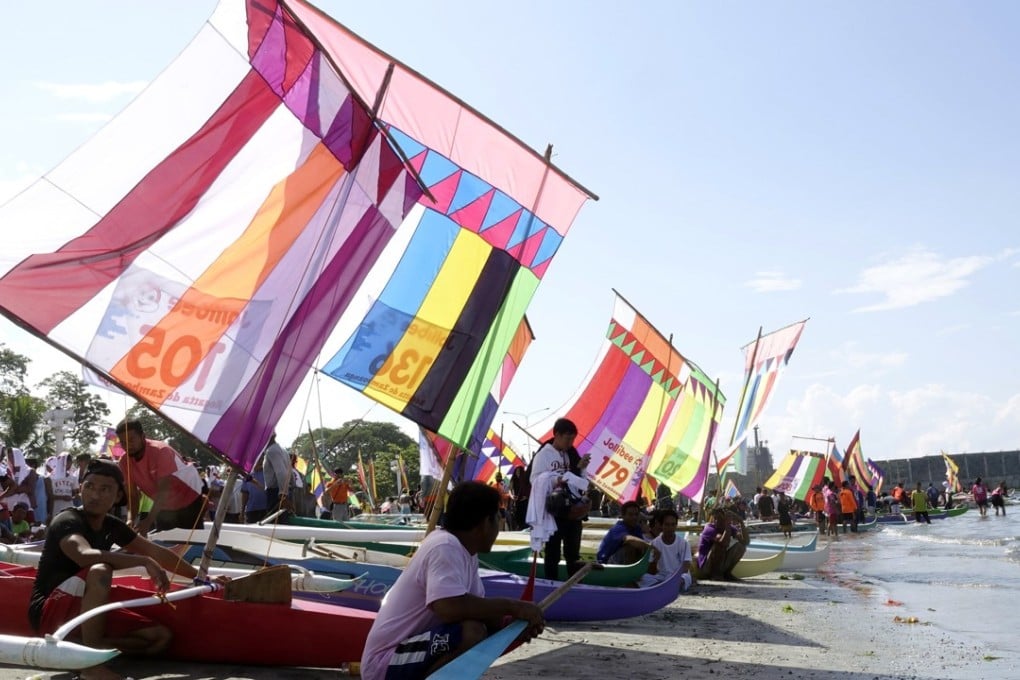 Sails of “sea gypsy” boats during the annual race dubbed as 'The Regatta' in Zamboanga City, southern Philippines last week. Photo: EPA