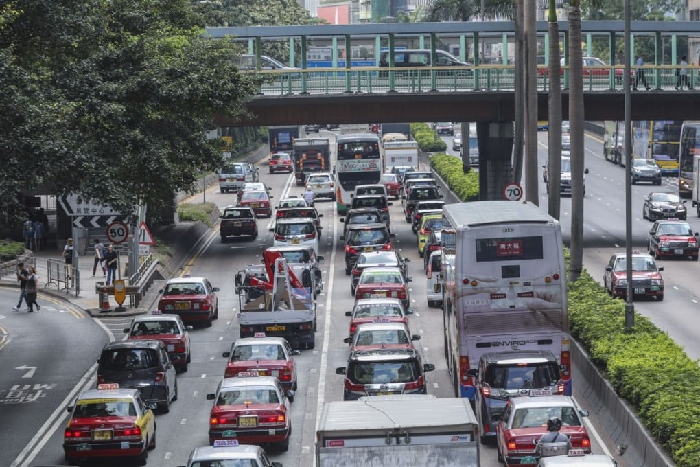 Congestion on Gloucester Road in Wan Chai. Photo: Sam Tsang