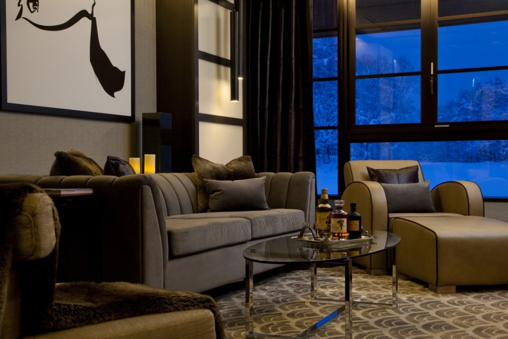The interior of the Kasara Niseko Village Townhouse are an “ode to Japan’s heritage town houses” in dark wood and leather.