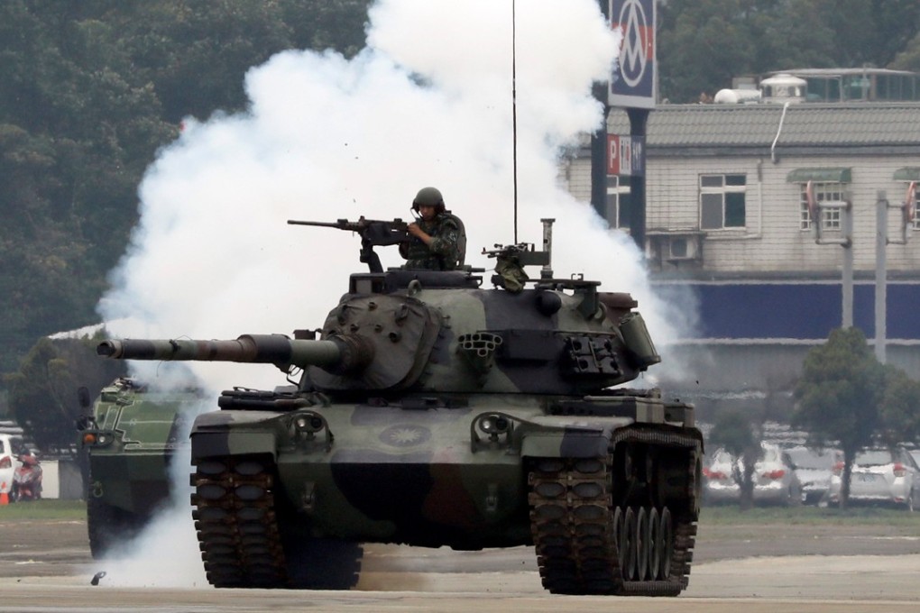 Paraguayan President Mario Abdo Benitez was invited to view the exercise alongside Tsai Ing-wen. Photo: Reuters