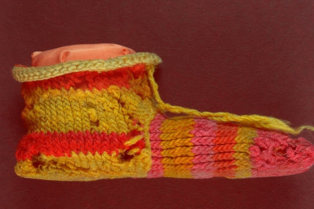 The sock belonged to a child in Roman-era ancient Egypt and showed clever use of dyes. Photo: courtesy British Museum