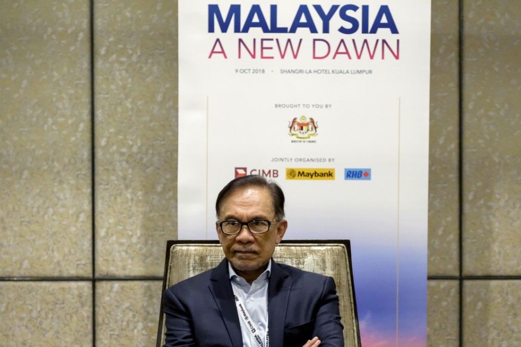 Anwar Ibrahim at the ‘Malaysia: A New Dawn’ conference in Kuala Lumpur on Tuesday. Photo: Bloomberg