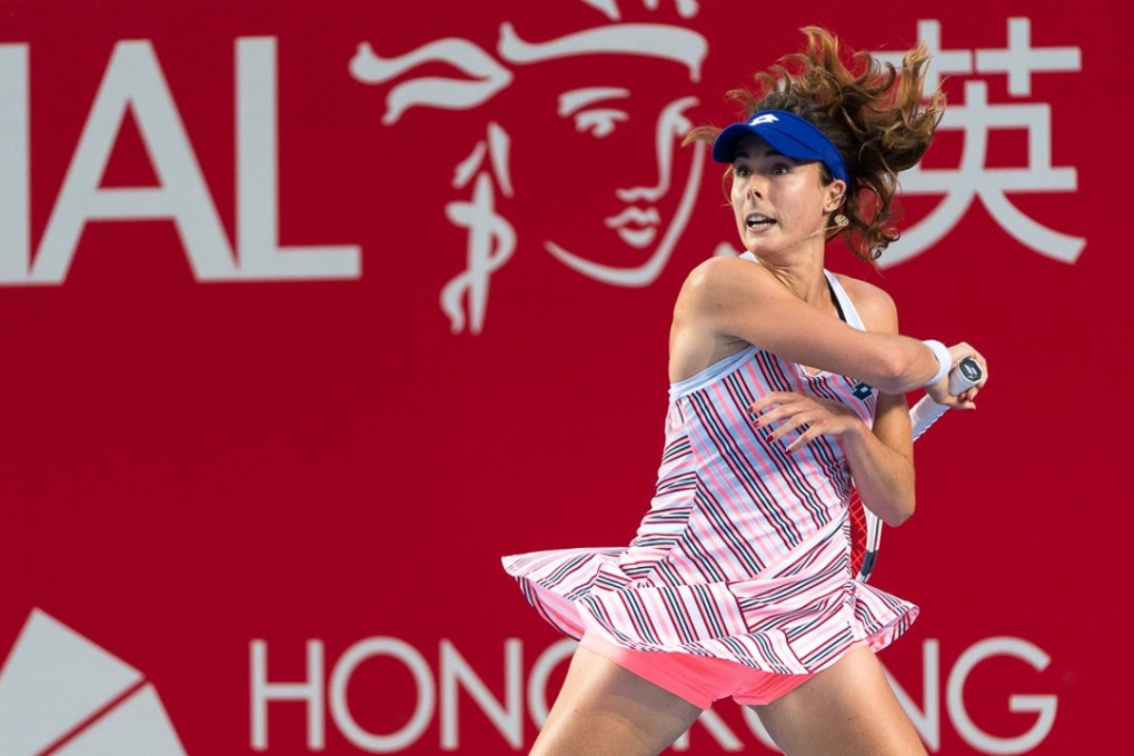 Alize Cornet returns the ball at the Prudential Hong Kong Tennis Open at Victoria Park Tennis Stadium in Causeway Bay. Photo: Andy Cheung/Hong Kong Tennis Open/ArcK Photography