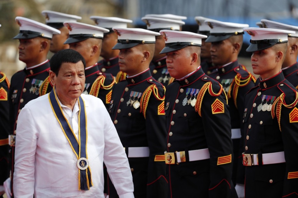 Philippines President Rodrigo Duterte has indicated a change in stance towards China over the South China Sea. Photo: EPA
