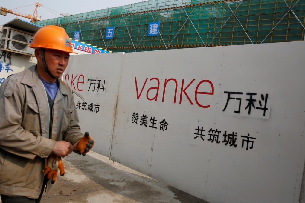 A China Vanke construction site in Shanghai. The company’s Shoukai-Vanke Bailujun Project in Xiamen has been on sale since October 2017. Photo: Reuters
