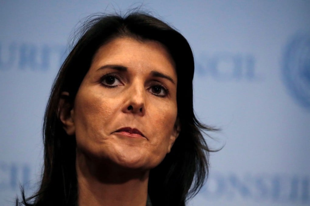 Nikki Haley will be leaving her position as US ambassador to the United Nations. Photo: Reuters
