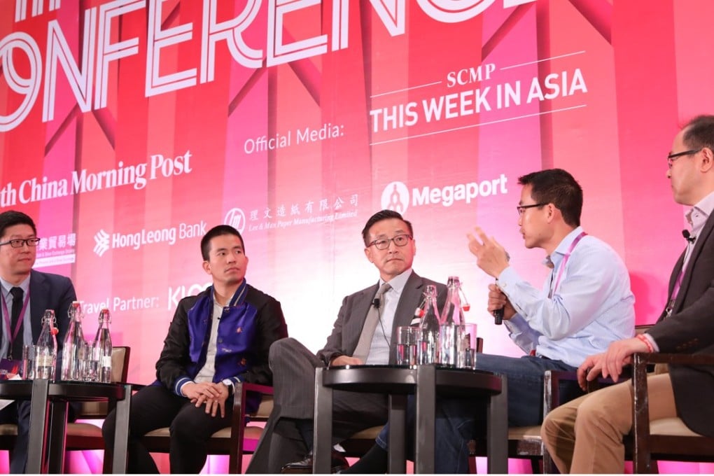 From left: Chua Kong-ho, SCMP technology editor; Khailee Ngof, managing partner of 500 start-ups; Joe Tsai vice-chairman of Alibaba Group; Ming Ma, president of Grab; and Thomas Tsao, founding partner of Gobi Partners, at the China Conference in Kuala Lumpur. Photo: K.Y. Cheng
