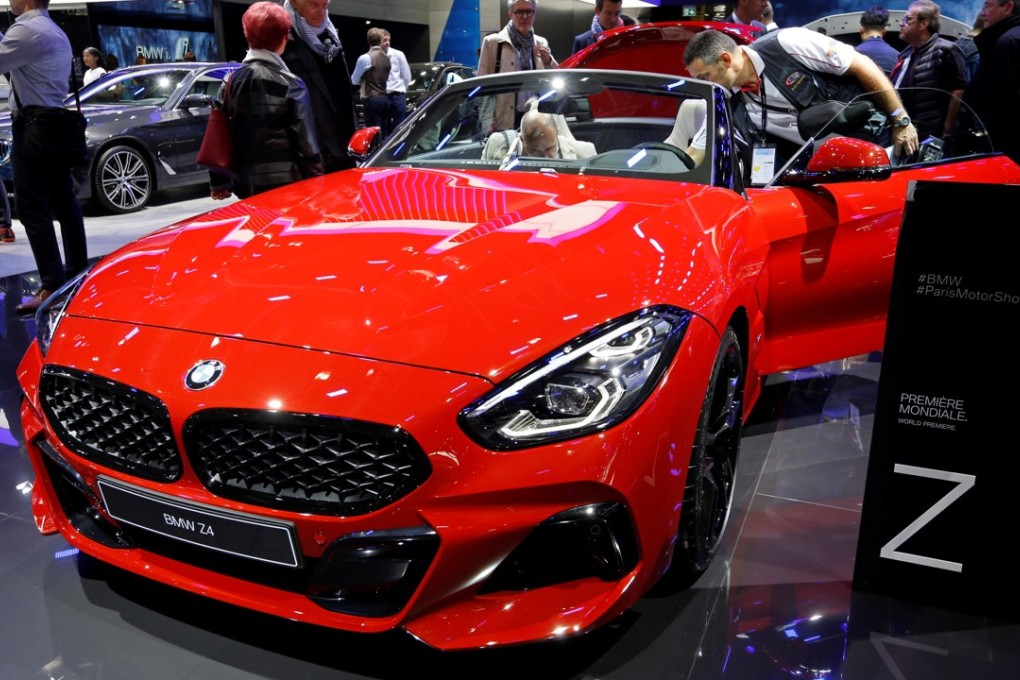 A BMW Z4 on display at last week’s Paris auto show. Photo: Reuters