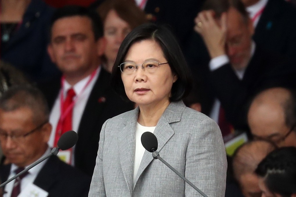 Taiwanese President Tsai Ing-wen described mainland China as a “source of conflict” during her national day address. Photo: EPA
