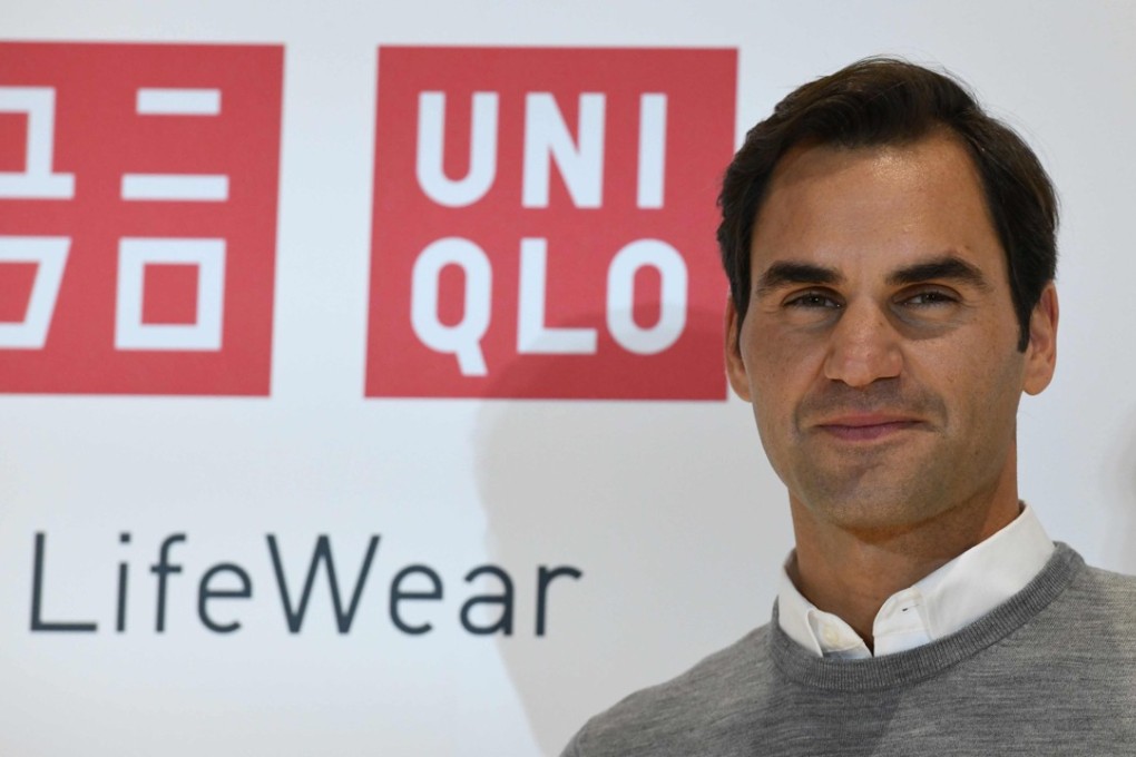 Swiss tennis player Roger Federer poses during a press conference at the Fast Retailing headquarters in Tokyo on October 2, 2018. Photo: AFP