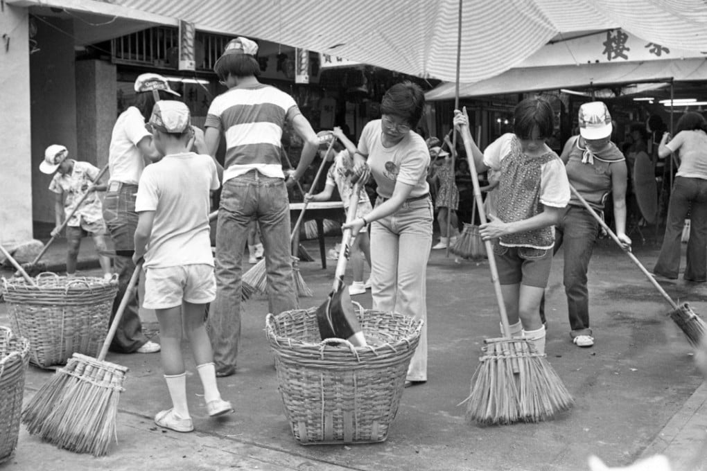 A clean-up at an estate in Wong Tai Sin, in Hong Kong, in 1977. Picture: SCMP