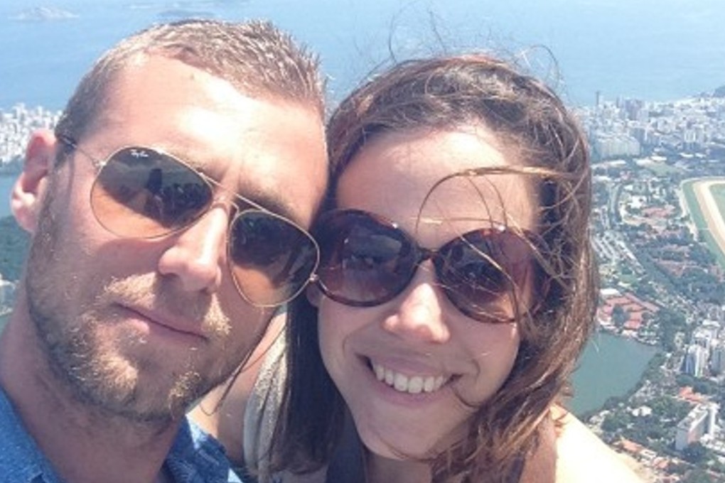 Olivia Parker with Laurence Grant, her then army veteran boyfriend. Grant grappled with severe depression and anxiety for years before he died of an accidental overdose in Hong Kong a year ago.