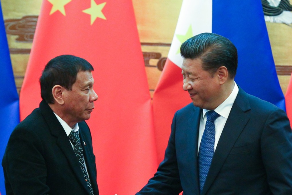Philippine President Rodrigo Duterte and Chinese President Xi Jinping in Beijing. Photo: SCMP Pictures
