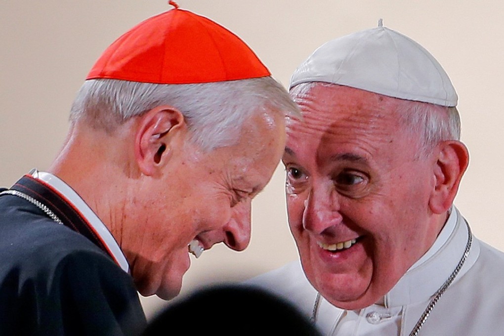 Cardinal Donald Wuerl and Pope Francis at St Patrick’s church in Washington in September, 2015. Photo: Reuters
