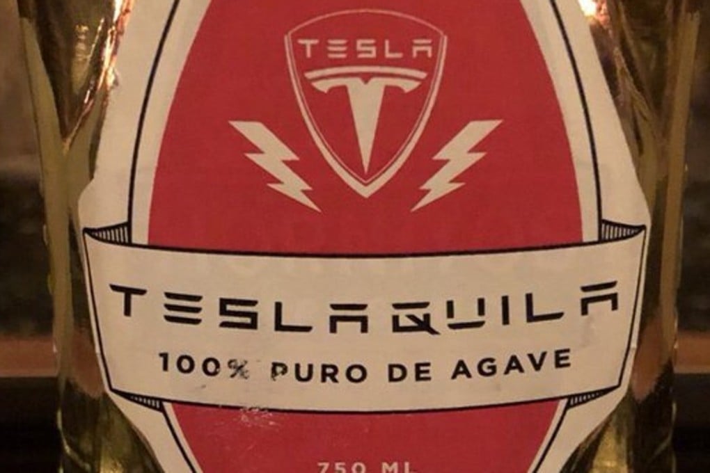 Musk also posted a mock-up of roughly what the tequila bottle will look like. Photo: Twitter