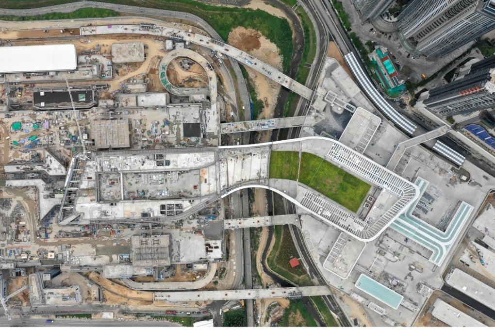 The unfinished Hong Kong side of the border checkpoint is markedly different from the Shenzhen side. Photo: Roy Issa