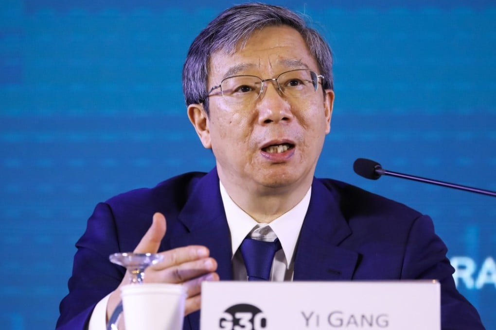 Yi Gang, governor of the People's Bank of China, speaks at the International Monetary Fund and World Bank Group Annual Meetings in Indonesia on October 14. Photo: Bloomberg