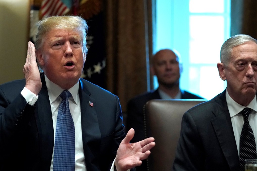 US President Donald Trump and Defence Secretary James Mattis. File photo: Reuters