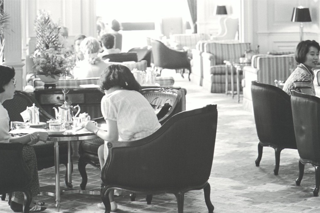 Afternoon tea at the Verandah Lounge in the Peninsula hotel.