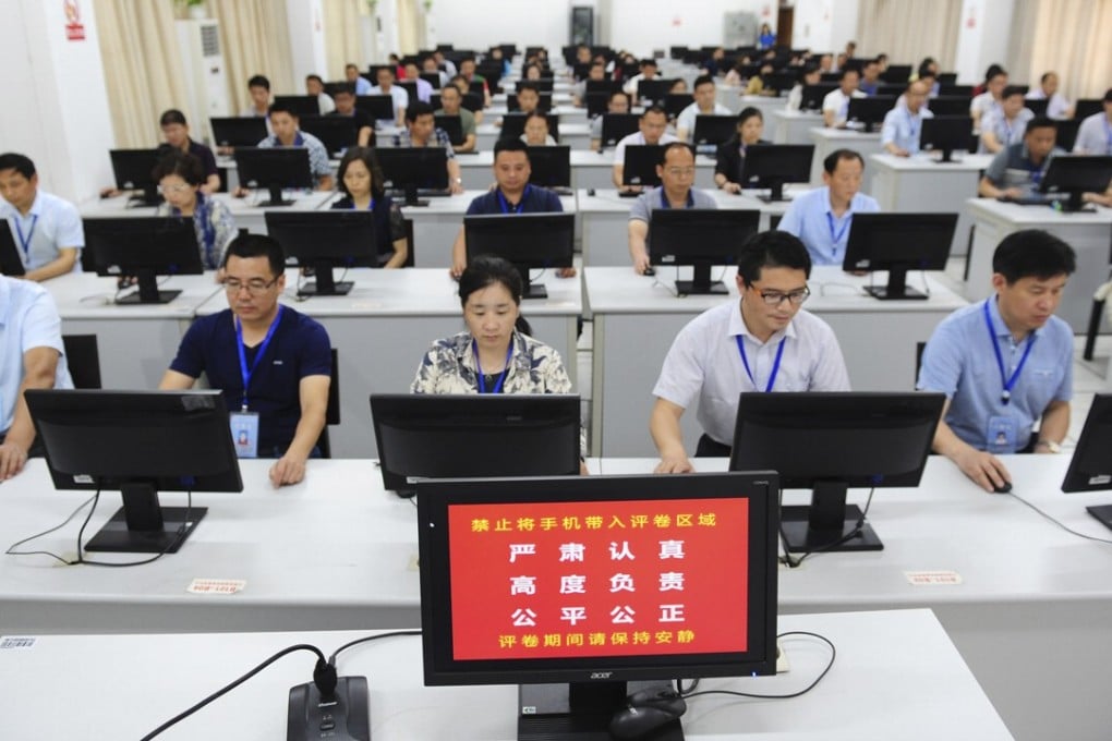 Gaokao papers are marked under tight security in eastern China in June. Photo: ImagineChina