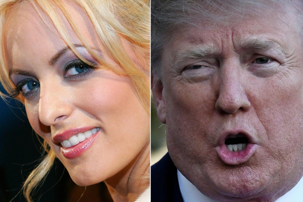Adult film actress Stormy Daniels and US President Donald Trump. Photos: Agence France-Presse