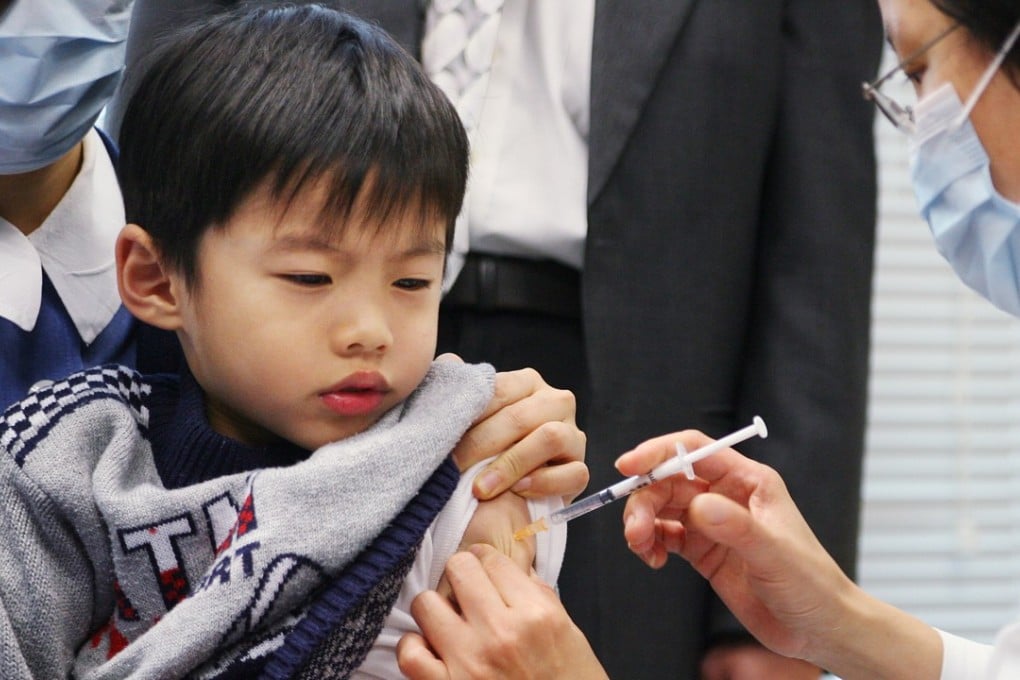 Hong Kong officials hope more children in the city get vaccinated against the flu. Photo: Oliver Tsang