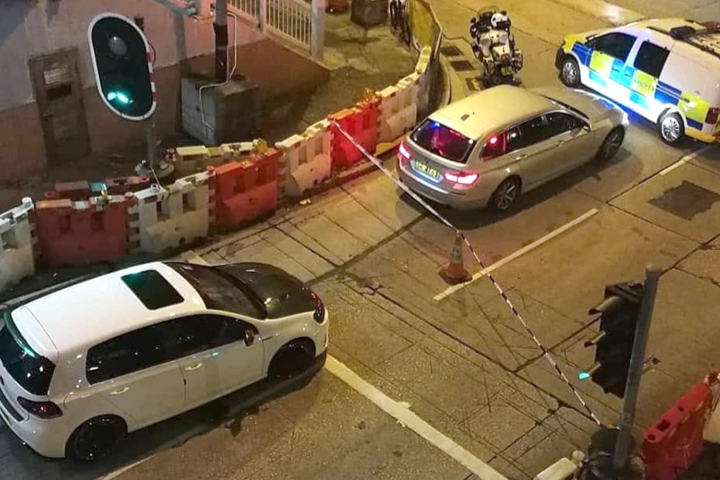 Police intercepted the Volkswagen Golf (left) when it was stuck behind another car at a traffic light. Photo: Facebook