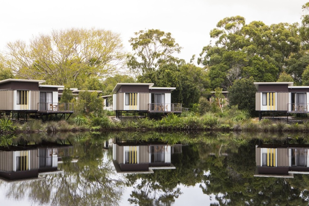 Lagoon Edge Villas perch on the edge of Elements of Byron’s lagoon. Pictures: Elements