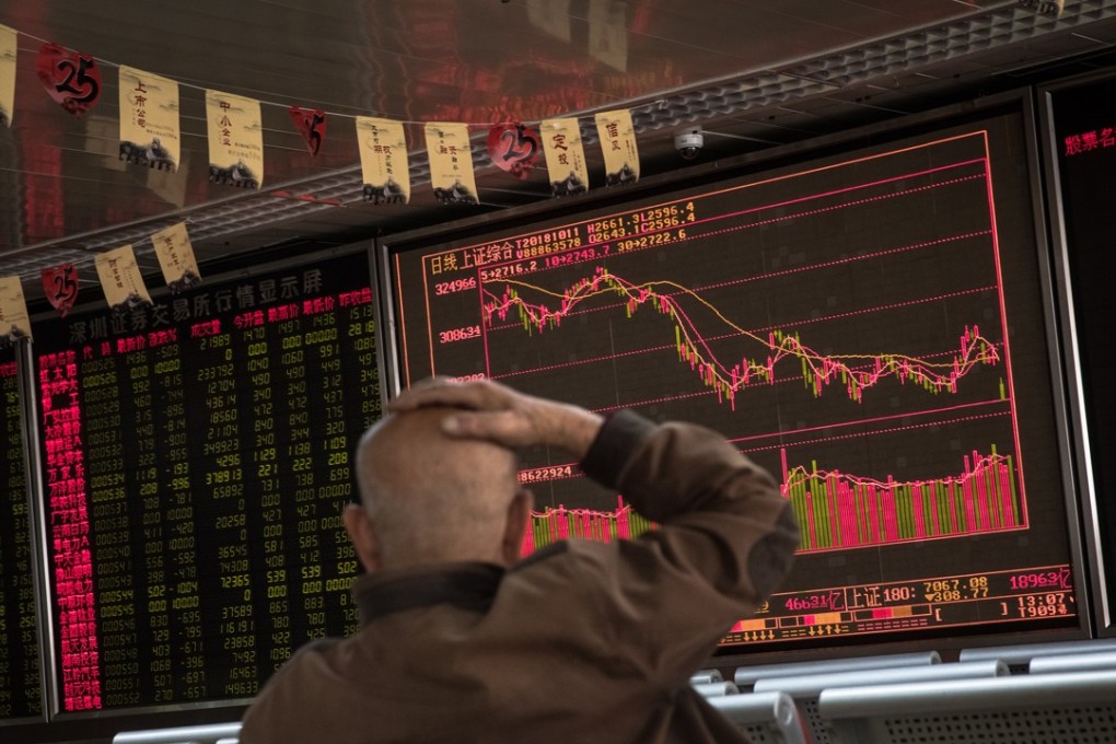 China’s benchmark Shanghai Composite Index finished lower by 0.8 per cent on Tuesday, marking its lowest close since November 2014. Photo: EPA-EFE