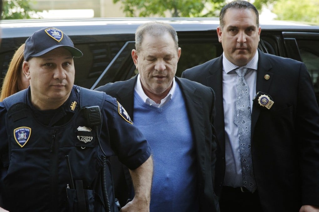 Harvey Weinstein attends a hearing in New York in May. Detective Nicholas DiGaudio (right), lead detective in the investigation, urged one of the film producer’s accusers to delete information from her phone, it was alleged on Wednesday. Photo: AP