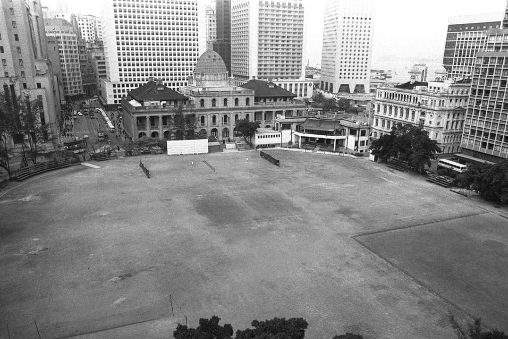 The Hong Kong Cricket Club in Central, with the Supreme Court in the background, in 1974. Picture: SCMP
