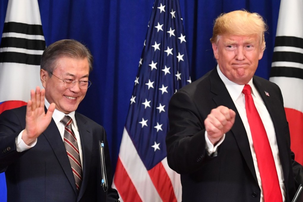 South Korean President Moon Jae-in and US President Donald Trump. Photo: AFP