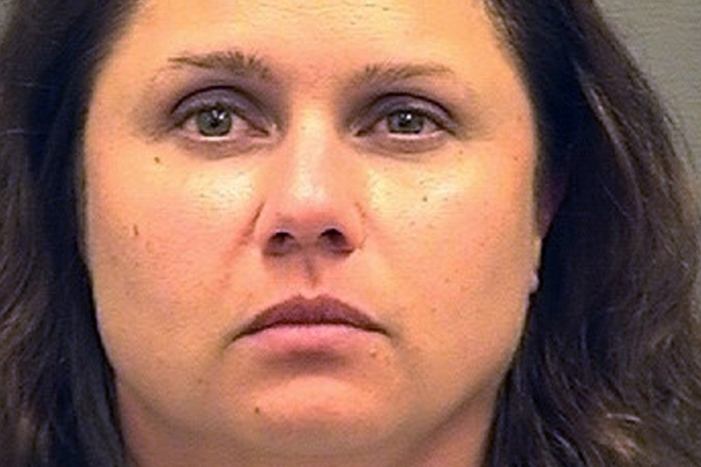 Natalie Mayflower Sours Edwards, a US Treasury Department employee, has been accused of leaking confidential banking reports. Photo: Alexandria Sheriff’s Department via AP
