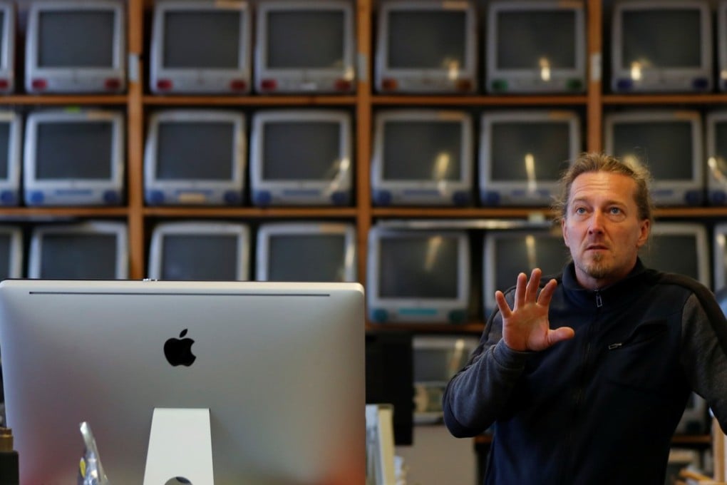 Austrian Apple computer collector Roland Borsky in his office in Vienna. Photo: Reuters