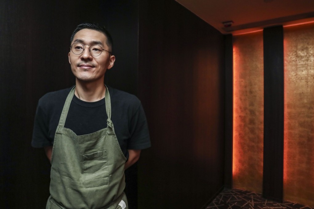 Chef Kang Min-goo at Amber, in Central. Picture: Jonathan Wong