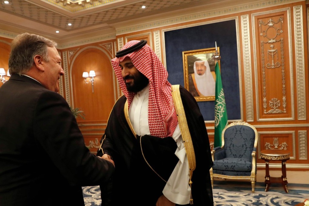US Secretary of State Mike Pompeo meets with Saudi Crown Prince Mohammed bin Salman in Riyadh on October 16. Photo: AFP