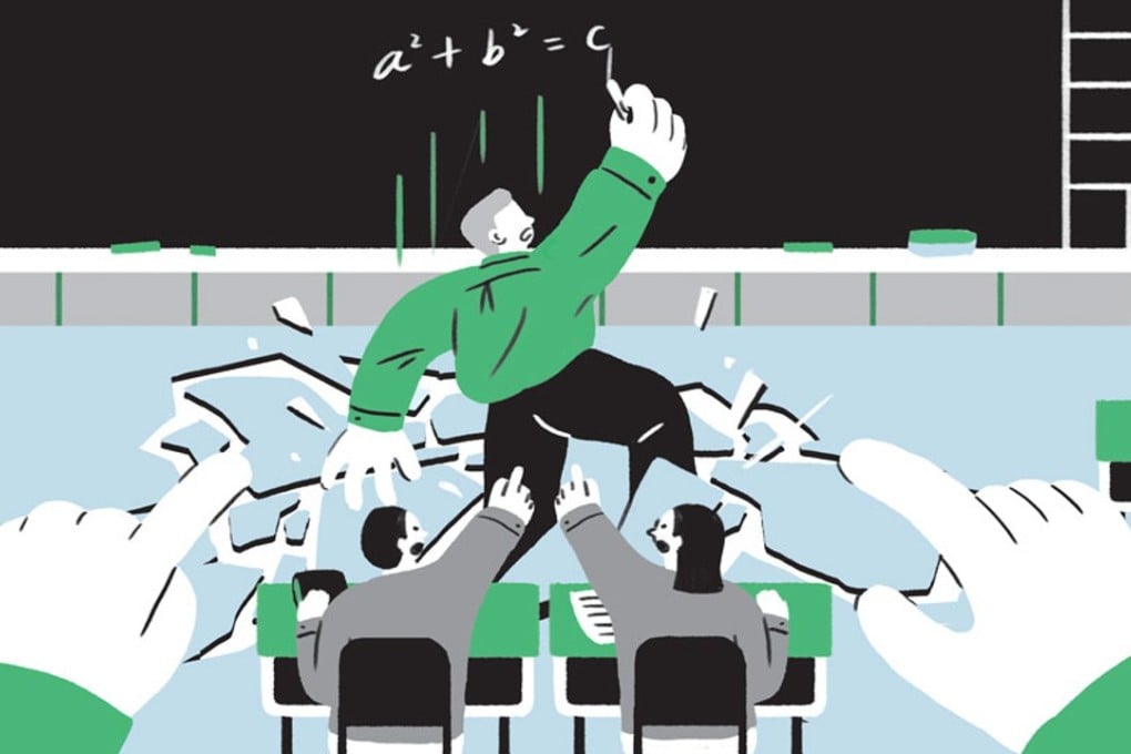 Chinese teachers are treading on thin ice as a battle over political ideology intensifies in schools and universities across the country. Illustration: Kaliz Lee