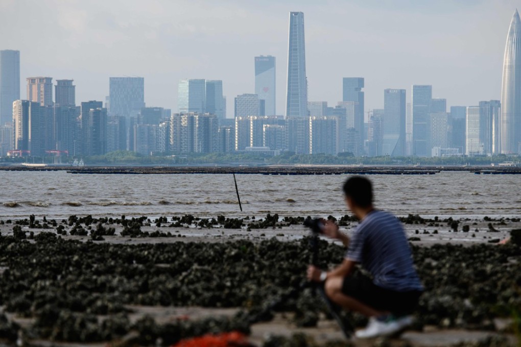 A view of Shenzhen, mainland China, from Hong Kong, whose city residents face paying tax on global earnings north of the border. Photo: AFP