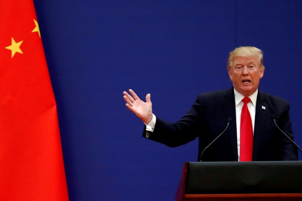 US President Donald Trump at the Great Hall of the People in Beijing. Photo: Reuters