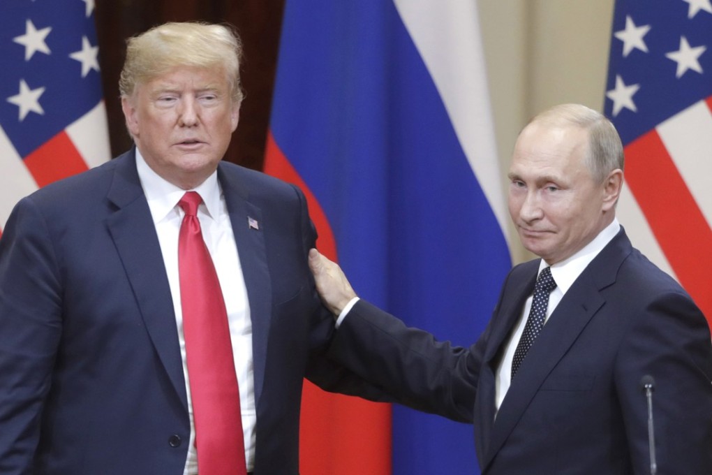 US President Donald Trump and Russia's President Vladimir Putin following talks in Finland in July. Photo: Abaca Press