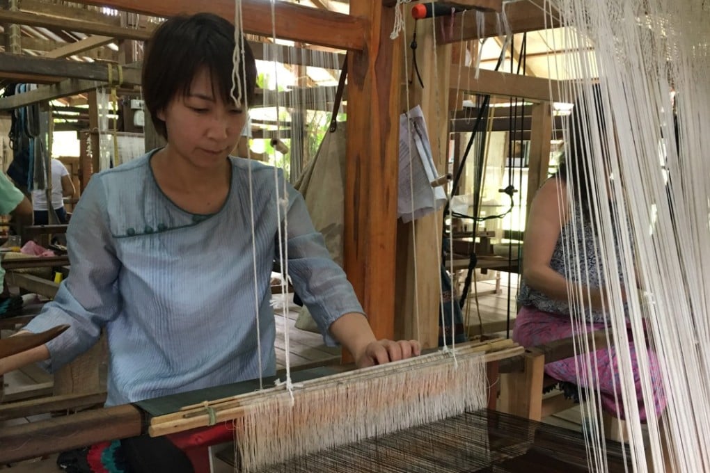 Shan, from Shanghai, at Ock Pop Tok craft centre in Laos. Photo: Kylie Knott