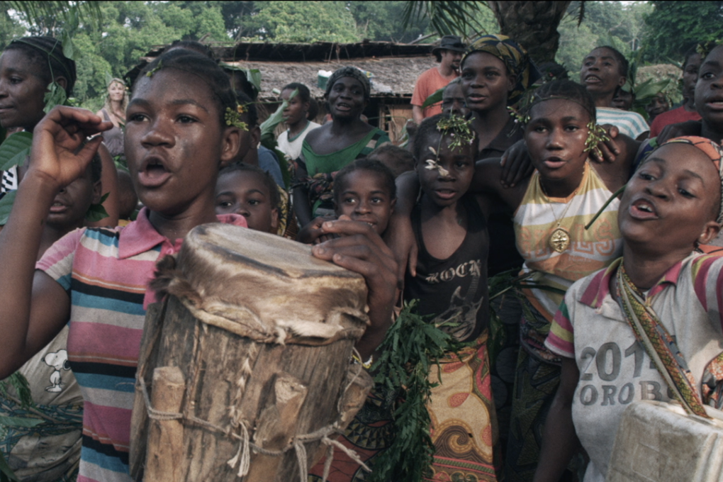 People from the Mbendjele tribe in west Africa’s Congo basin seen in a still from Tawai, a film by explorer Bruce Parry.