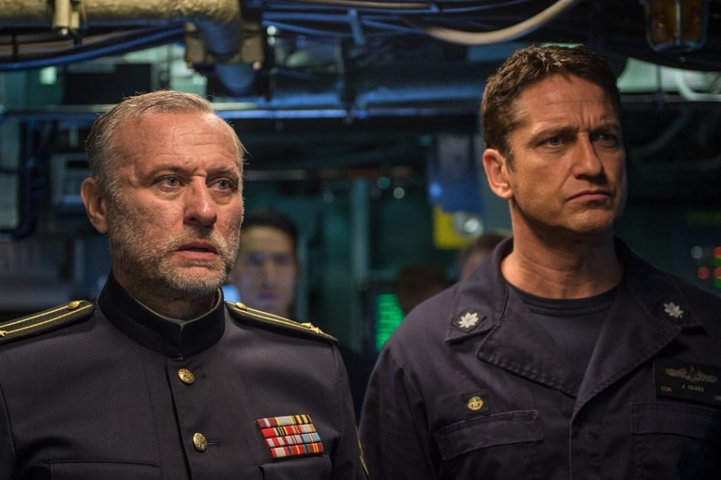 Michael Nyqvist and Gerard Butler look pensive in a scene from Hunter Killer (category IIB), directed by Donovan Marsh, and co-starring Gary Oldman. Photo: Jack English