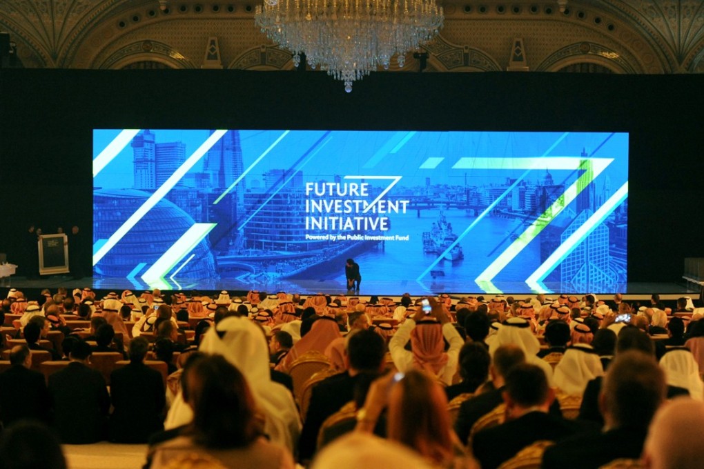 People attend the 2017 Future Investment Initiative (FII) conference in Riyadh. File photo: AFP