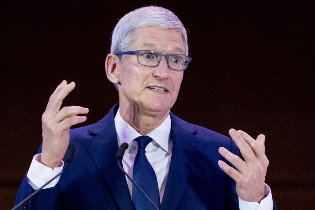Apple CEO Tim Cook gives a speech during the 40th International Conference of Data Protection and Privacy Commissioners at the European Parliament in Brussels, Belgium on October 24, 2018. Photo: EPA